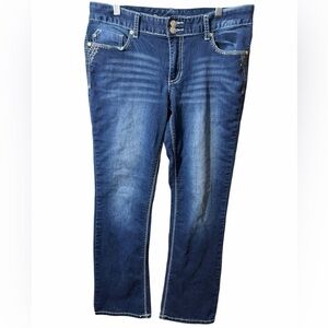 New-Rythm in Blues Denim Jeans with Studded Details